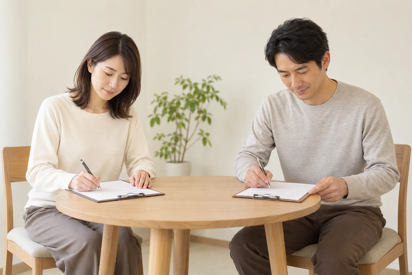 それぞれの施術の希望を確認する二人の女性のお客様のイメージ
