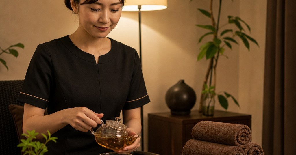 天神でスマホを見る時間が長く、首こりがつらい夜に確認したいこと