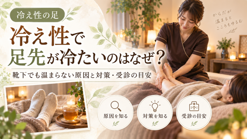 冷え性で足先が冷たいのはなぜ？靴下でも温まらない原因と対策・受診の目安